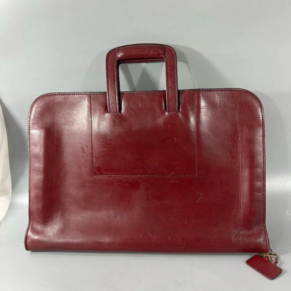 Vintage Schlesinger Brother Burgundy Leather Briefcase